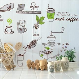 LESIGN Coffee Print Wall Sticker