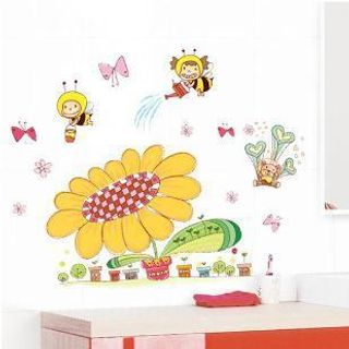 LESIGN Sunflower & Bee Wall Sticker