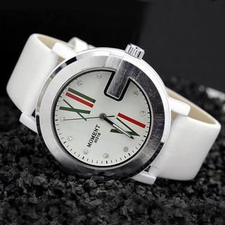 Moment of Love Genuine Leather Waterproof Strap Watch White - One Size
