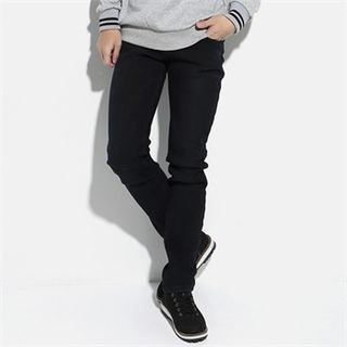 Smallman Fleece-Lined Washed Jeans