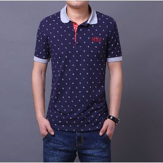 JIBOVILLE Anchor Patterned Polo Shirt
