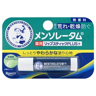 Rohto Mentholatum - Medicated Plus Lip Balm Fragrance Free 1 Pc