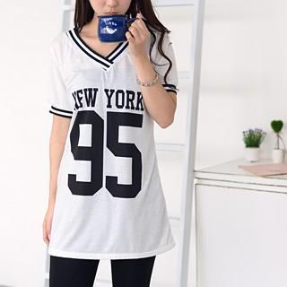 59 Seconds Lettering Print T-Shirt Dress