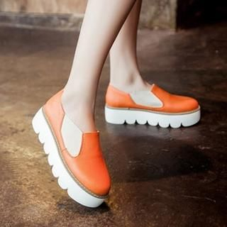 Colorful Shoes Platform Slip-Ons