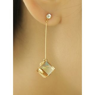 kitsch island Swarovski Crystal Cube Drop Earrings