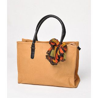 yeswalker Scarf-Accent Tote Beige - One size