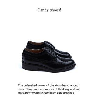 Ohkkage Genuine Leather Wing-Tip Oxfords