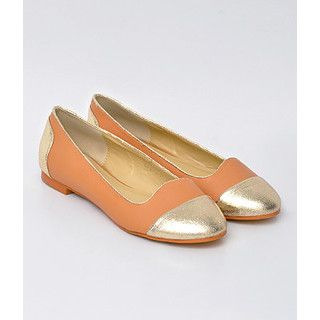 yeswalker Metallic Toe-Cap Flats