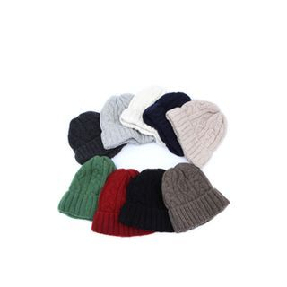 Ohkkage Wool Cable-Knit Beanie