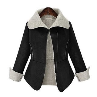 AGA Shearling-lined Faux Suede Jacket