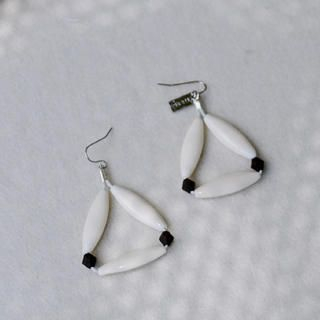 MyLittleThing White Triangle Earrings