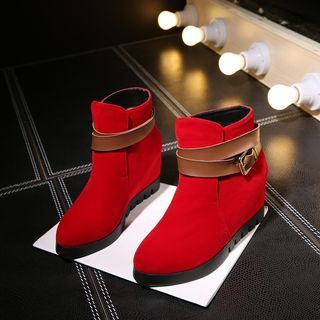 JY Shoes Hidden Wedge Ankle Boots