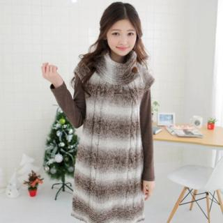 Madison Paige Women's Animal Print Knit Sleeveless Turtleneck Top