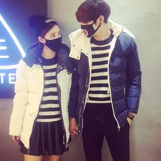 ZZP HOMME Matching Couple Reversible Padded Jacket
