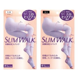 Compression Open-Toe Tights For Relax Time 1 pair - Lavender - M-L