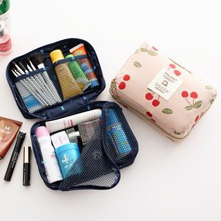 Lazy Corner Print Travel Toiletry Bag