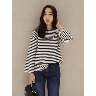 maybe-baby Round-Neck Striped T-Shirt