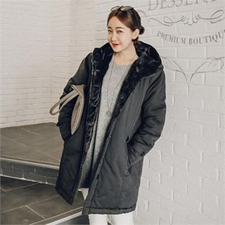 JOAMOM Hooded Fleece-Lined Coat