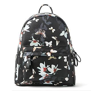 Mr.ace Homme Faux-Leather Butterfly-Print Backpack