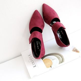 Cherryville Velcro Faux-Suede Pumps