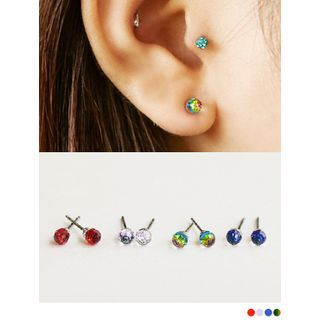 PINKROCKET Colored Crystal Ball Earrings