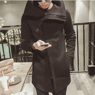 Bay Go Mall Stand Collar Long Jacket