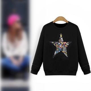 VIZZI Embellished Star Pullover