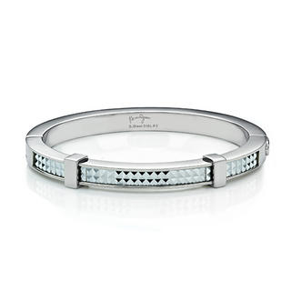 Kenny & co. White Pyramid Bangle(L) Silver - One Size