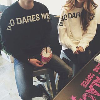 Fairy Essential Couple Matching Lettering Sweatshirt