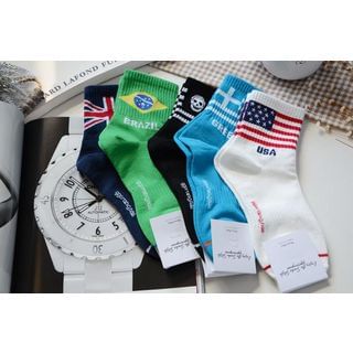 Knitbit Flag Printed Socks
