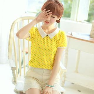 Kaven Dream Polka Dot Chiffon Top