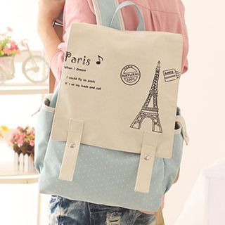 Canvas Love Printed Canvas Backpack