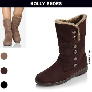 Faux-Fur Lined Ankle Boots