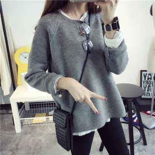 Qimi Long-Sleeve Plain Knit Top