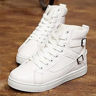 Preppy Boys Belted Sneakers