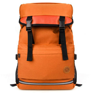 Mr.ace Homme Buckled Panel Canvas Backpack
