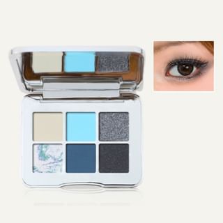 Shedella - Future Tech 6 Shades Eyeshadow Palette - Galactic Blue #Ft04