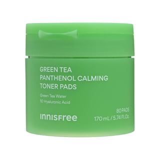 innisfree - Green Tea Panthenol Calming Toner Pads 80 pads