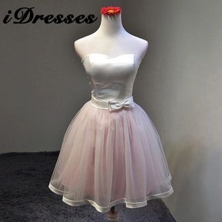 idresses Strapless Bow-accent Cocktail Dress