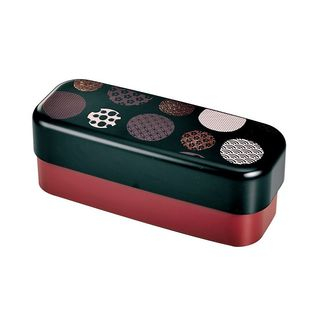 Hakoya Hakoya Slim Compact Lunch Box Mizutamamon Black