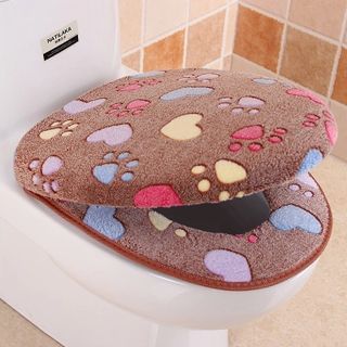Yulu Pattern Paste-Type Toilet Cover (2 Pcs)