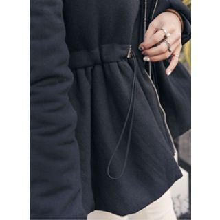 HOTPING Drawstring-Waist Zip-Up Jacket