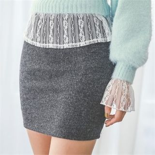 ERANZI Mini Knit Pencil Skirt