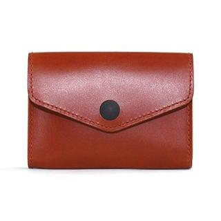BABOSARANG Genuine-Leather Card Wallet Brown - One Size