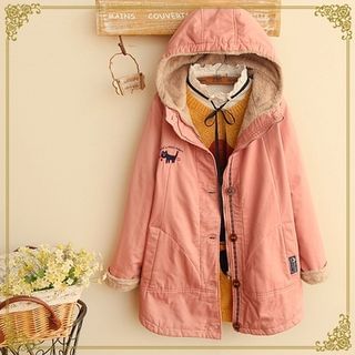 Fairyland Embroidered Cat Hooded Coat