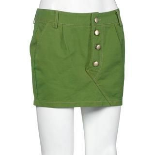Small Mosquitoes Button Front Skirt Green - One Size
