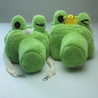 Plush Cam Matching Couple Frog DSLR Camera Pouch Set
