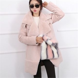 Picapica High-Neck Faux-Shearling Jacket