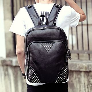 BagBuzz Studded Faux Leather Backpack