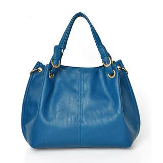 yeswalker Belted Grommeted Satchel Blue - One Size